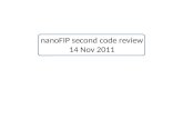 nanoFIP second code review 14 Nov 2011
