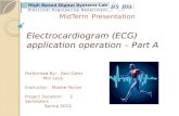 Electrocardiogram (ECG) application operation – Part A
