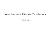 Weather and Climate Vocabulary