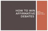 How to win affirmative debates