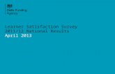 Learner Satisfaction Survey  2011/12 National Results April 2013