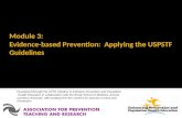 Module 3: Evidence-based Prevention:  Applying the USPSTF Guidelines