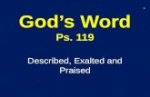 God’s Word Ps. 119