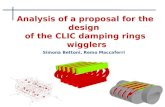 Analysis of a proposal for the design  of the CLIC damping rings  wigglers