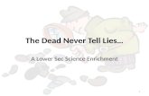 The Dead Never Tell Lies…