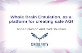 Whole Brain Emulation, as a platform for creating safe AGI