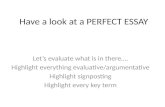 Have a look at a PERFECT ESSAY