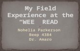 My Field Experience at the “WEE  READ”