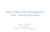 ASM: A  Bytecode  Manipulation Tool – A brief Overview