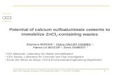 Potential of calcium sulfoaluminate cements to immobilize ZnCl 2 -containing wastes