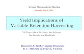 Yield Implications of  Variable Retention Harvesting