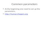 Common parameters