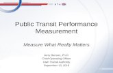 Public Transit Performance Measurement