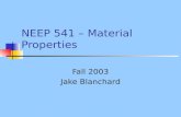 NEEP 541 – Material Properties