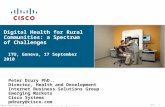 Digital Health for Rural Communities: a Spectrum of Challenges ITU , Geneva, 17 September  2010