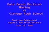 Data Based Decision Making at   Cienega High School