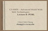 CS 898N – Advanced World Wide Web Technologies                    Lecture 8: PERL