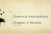 Chemical Interactions  Chapter 2 Review