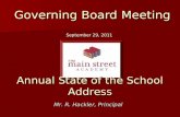 Governing Board Meeting September 29, 2011