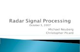 Radar Signal Processing October 3, 2007