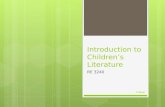 Introduction to Childrenâ€™s Literature