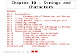 Chapter 10 – Strings and Characters