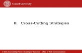 II.   Cross-Cutting Strategies