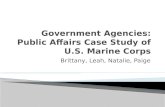 Government Agencies: Public Affairs Case Study of U.S. Marine Corps