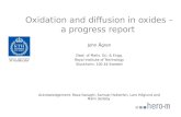 Oxidation and diffusion in oxides – a progress report