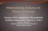 Maintaining Balance in Times of Stress