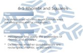 6-5 Rhombi and Squares