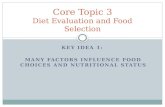 Core Topic 3 Diet Evaluation and Food Selection