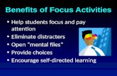 Benefits of  Focus  Activities