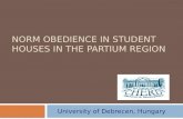 Norm obedience in student houses IN THE  Partium  region