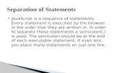 Separation of Statements