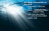 Key abiotic characteristics of the ocean