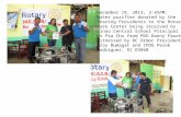 December 18, 2013, 3:45PM: Water purifier donated by the Sharing Presidents to the Rotary