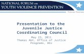 Presentation to the  Juvenile Justice Coordinating Council