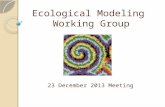 Ecological Modeling  Working Group