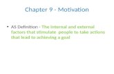 Chapter  9 -  Motivation