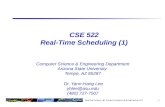 CSE  522  Real-Time Scheduling (1)