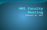 HMS Faculty Meeting