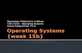 Operating Systems {week 15b}