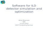 Software for ILD detector simulation and optimization