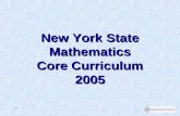 New York State Mathematics Core Curriculum 2005