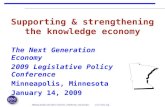 Supporting & strengthening the knowledge economy