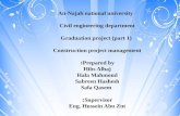An- Najah  national university Civil engineering department  Graduation project (part 1)