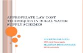 APPROPRIATE LAW COST TECHNIQUES IN RURAL WATER SUPPLY SCHEMES