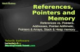 References,  Pointers and Memory