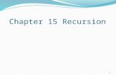 Chapter 15 Recursion